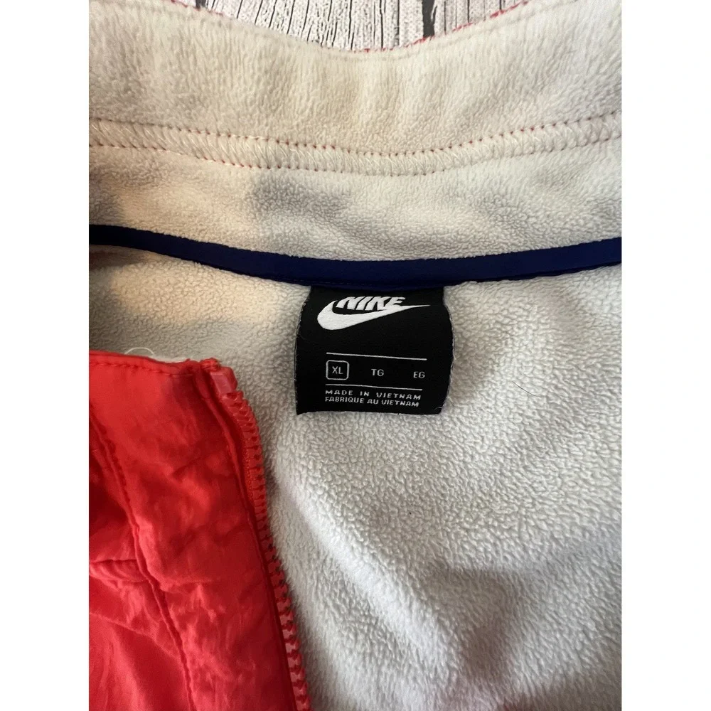 NIKE NSW HALF-ZIP TOP Color Block Cropped Fleece Pullover size XL 938963-258